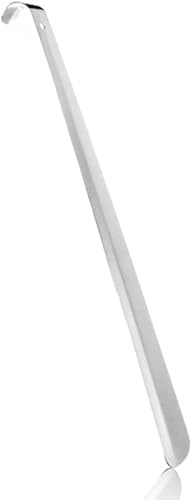 Acero Inoxidable Calzador de Zapatos, 80Cm Metal Mango Largo para Hombre, Mujer, Niño Y Anciano Calzador,A,80CM/31.5in