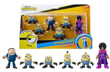 Fisher-Price Imaginext Minions Figure Pack, Set of 6 Film Character Figures for Preschool Kids Ages 3-8 Years