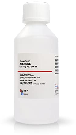 Pure Chem Acetone Gel Nail Polish Remover Nail Varnish Remover Pure Acetone | 99.8% pure acetone for gel, BIAB and acrylic removal, nail glue, super glue, surface cleaning, resin thinning and prep