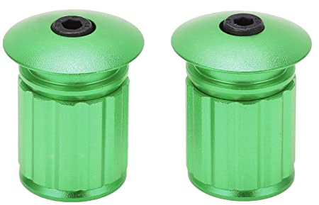 1 Paar Fahrrad Lenkerstopfen Grün Aluminiumlegierung Verstellbare Lenkerendkappen Lenkerendstopfen für 18-20 mm Rennrad BMX MTB Fahrradlenker