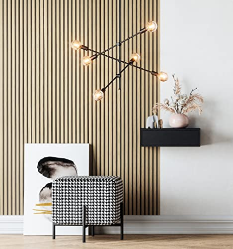 Newroom Tapete Braun Vliestapete Holz - Holztapete Skandi Natur 3D Paneele Lamellen Holzwand Modern Lamellenwand Naturholz inkl. Tapezier-Ratgeber