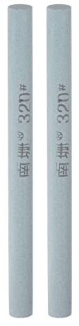 HARFINGTON 2pcs Sharpening Stones 320 Grit Round Green Silicon Carbide Knife Polishing Whetstone