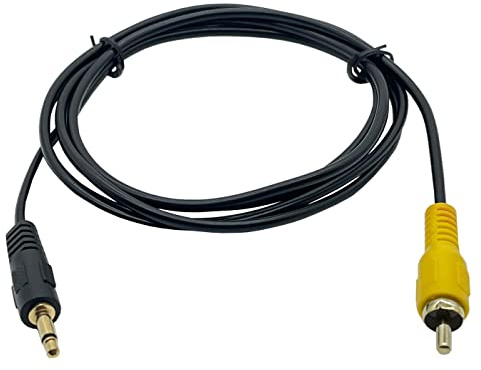 Traovien Câble Auxiliaire Audio Vidéo 3,5 mm vers RCA, Plaqué Or 3,5 mm, Prise Mâle Mono TS vers RCA Mâle