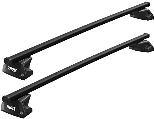 Thule Roof Rack Bars Complete System, Evo SquareBar WingBars | Compatible for Volvo V40 cc Cross Country 2013 to 2019 Flush Rails (SquareBar Evo)