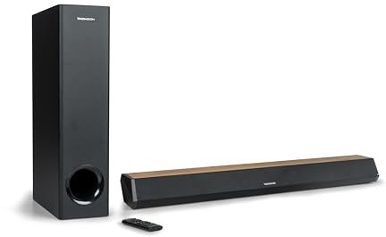 Barre de son THOMSON SB552BTS Bluetooth USB Avec Subwoofer Finition bois et noir