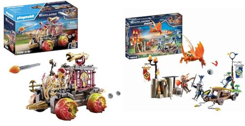 PLAYMOBIL Novelmore 71299 Burnham Raiders & Novelmore 71210 Novelmore vs. Burnham Raiders - Turnierplatz, Spielzeug für Kinder ab 4 Jahren