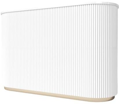 M2 Retail Morandi Reeded Rezeptionstisch für Schönheitssalon, Spa, Hautpflege, Klinikgeschäft, Rezeption, weiße Lackierung(Reinweiß, 1500 x 600 x 1000 mm/59 * 24 * 39'')