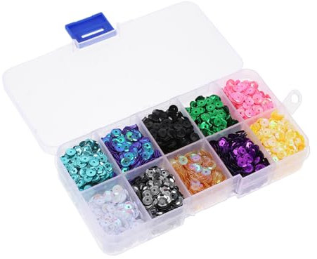 CORHAD Pailletten-Alication flache runde Stickerei-Pailletten lose für -Kleidungsdekor 2er-Packung