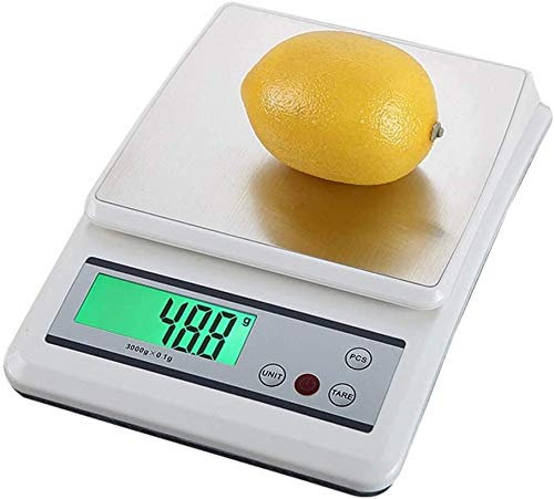 Bilancia elettronica per alimenti digitale 10kg/1g Bilancia digitale per alimenti da cucina LCD retroilluminato Tara Pannello ABS + acciaio inossidabile Bilancia elettronica per la cottura domestica (
