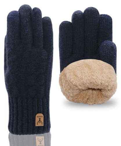 Long Keeper Winter Handschuhe Herren Damen Verdickt Strickhandschuhe Warme Thermisch Touchscreen Elastisch Gestrickt Fäustlinge Outdoor Fahren Radfahren Laufen