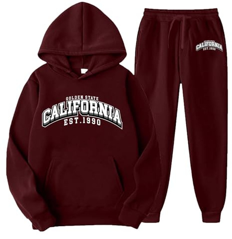 Generico Tuta Sportiva Uomo Da Casual A Maniche Lunghe Stampata Con Lettera 2 Set Cappuccio E Pantaloni Giubbotto Ufficiale