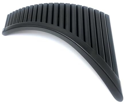 Panflöte Für Anfänger 22 Rohre Panflöte Mit Sockel G-Taste ABS-Kunststoff Panflöte Musikinstrument Stimmbare Panflöte(L Black)