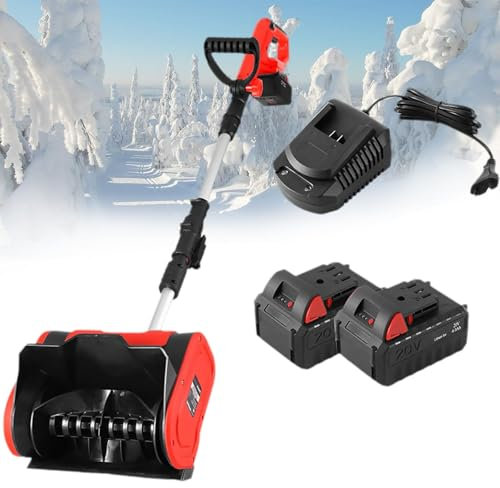 Pala Da Neve Elettrica - Spazzaneve A Batteria Con 2 Batterie, Piccolo Spazzaneve Con Motore Brushless Con Asta Telescopica, Dispositivo Di Sgombero Neve For Esterni For Strade Scolastiche E Vialetti