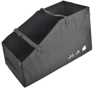 rockible Coffre de Voiture Sièges Arrière Pack de Transport Sac de Rangement de Vélo Pliant Pratique Facile à Utiliser étui de Rangement de Vélo pour Noël Hall, Noir