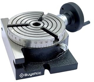 Buyohlic Horizontal Vertical 4 Inch II 100 mm Rotary Milling Tables ((3 Slots- Regular))