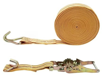 EDEDE Spanngurt, Zurrgurte LKW-Bindegurtspanner, Kleiner Ratschenspanner, selbstsichernder Seilspanner, Frachtverpackungs- und Befestigungsgurt, Flugzeuggurt für Transport(4CM 6M)