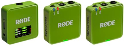 RØDE Wireless GO (Gen 3) – Kompakter kabelloser Mikrofon – Kristallklarer Klang, 32-Bit Float Aufnahme, automatische Pegelregelung, für Telefone, Kameras und Computer (Grün)