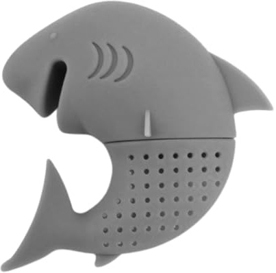 Filtre à thé animal - Boule à infuseur en forme de requin, support amusant en silicone, support pour feuilles lâches, design réutilisable de qualité alimentaire avec construction résistante à la