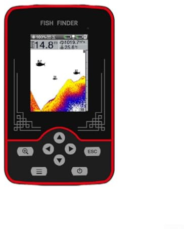 Sonar sans fil haute définition 60 m pour sondeur Echo profondeur d'eau, écran couleur 2,6, fréquence 125 kHz, détection sous-marine en temps réel, portée sans fil de 91,4 m, pour Freshwat