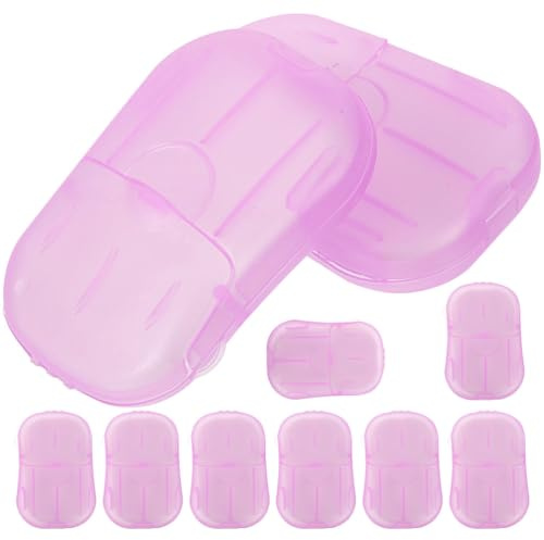 IMUSINICE Jabón en Láminas Portátil Caja de Embalaje 15 Cajas 20 Piezas Jabón de Viaje Desechable para Camping Senderismo y Uso al Aire Libre para Manos y Higiene Personal