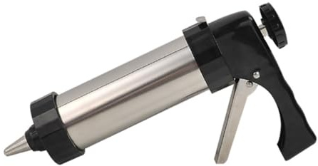 STOBAZA Siringa per Dolci in Acciaio Inox e Plastica, Pistola per Biscotti Multifunzionale 8 Ugelli e 8 Dischi per Decorazioni, Leggera e Facile da Usare in Cucina e Caffè Riutilizzabile