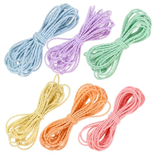 Cuerda Elástica para Hacer Pulseras 6 Piezas, Cordones para Hacer Pulseras | Cordón de Hilo para Abalorios de Joyería, Cuerda de Cuentas Diy, Pulsera de Cuerda