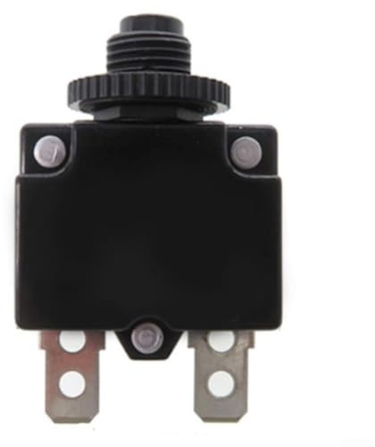 Strömbrytare för elektriska apparater – robust överspänningsskyddsadapter upp till 3 500 W – enkel montering med fjäderklämmor – för verkstad och hemmakontor – svart 29 x 14 mm (30 A)