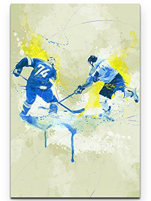 Paul Sinus Art Eishockey II 90x60cm auf Leinwand gespannt fertig zum aufhängen