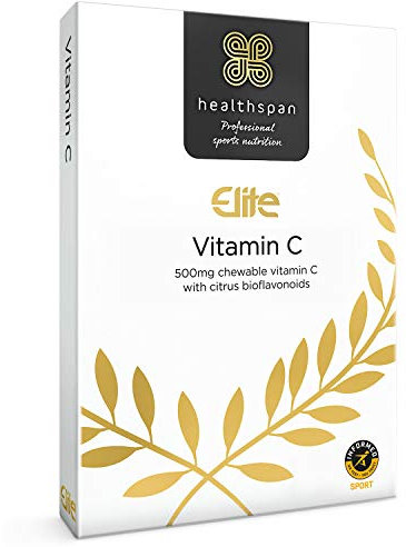 Healthspan Elite Vitamin C 500mg Chewable Tablets (4 Months’ Supply) | Stomach Friendly Vitamin C to Support Your Immune Health | All Blacks Official Partner | Informed Sport Accredited | Vegan