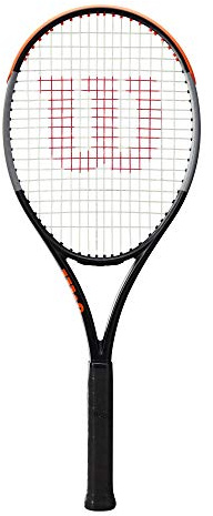Wilson Tennisschläger Burn 100 V4.0, Ambitionierte Freizeitspieler, Schwarz/Grau/Orange, WR044710U1, Black/Grey/Orange