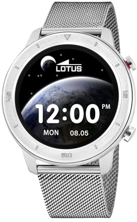 LOTUS Montre Connectée Homme Smartwatch Acier 316L - Étanche IP65 50020/1 - Contrôle Musique, Podomètre, Calories, Multisport, Fréquence Cardiaque et Pression