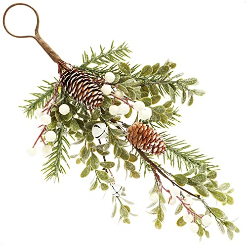 com-four® Hänge Deko Weihnachten, Türschmuck für Weihnachten | Weihnachtsdeko zum Hängen - Wanddekoration Christmas