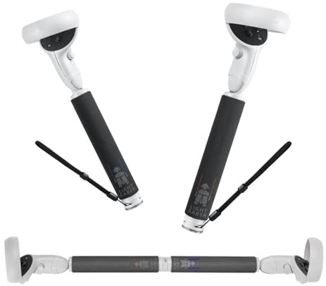 Hibloks Extension Grips for Oculus/META Quest 2 Accessories, 2 in 1 Extension Handle for Quest 2 Controllers, Accessory for Beat Saber/Golf Club/VR Fishing