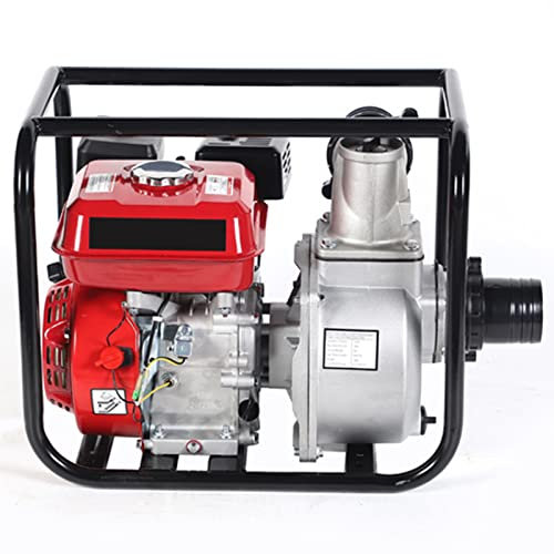 Pompa d'Acqua a Benzina Motopompa Autoadescante Pompa Max. Prevalenza 32 M Pompa da Giardino per Irrigazione da Giardino Piscina,Black,2inch