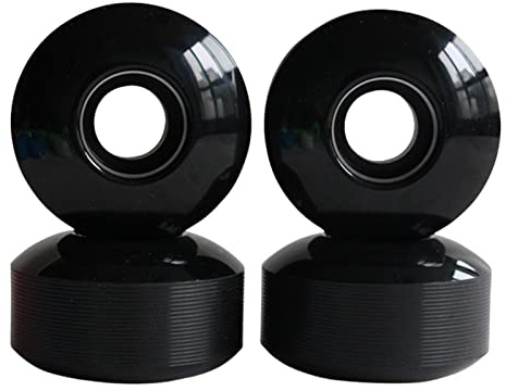 Lot de 4 roues de skateboard, double roue à bascule pour voiture de rue, roue d'action haute dureté 95A, 52 x 32 mm, pour remplacement de roue cassée