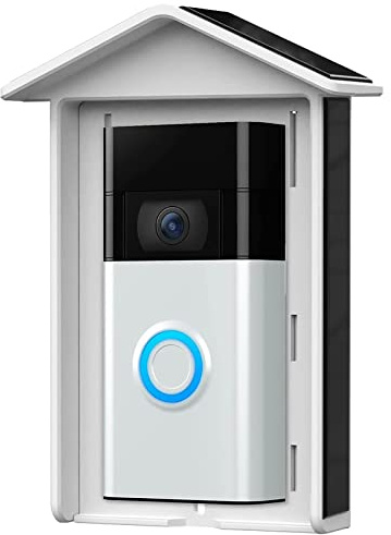 Chargeur solaire compatible avec la sonnette vidéo Ring (version 2020), la sonnette vidéo alimentée par batterie (J7, J7Plus, J9, J9K, J10, J10Plus) et la caméra de sécurité (avec port micro USB),