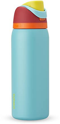 Owala FreeSip botella agua acero inoxidable con pajita, 945 ml - Botella térmica a prueba de fugas para el deporte y los viajes, sin BPA, Summer Sweetness