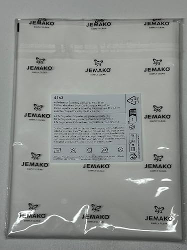 Jemako Abledertuch Superdry weiß/grau 40x45 cm