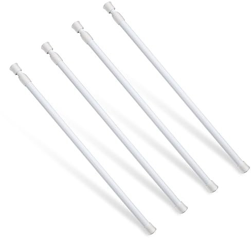 4 Pezzi Barre Finestre Sicurezza, Protezioni per Porte Regolabili Barra di Sicurezza per Finestre Fisse Protezioni per Finestre per Sicurezza Bambini, Porta Finestra, Antisollevamento (Bianco)