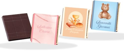 CandyFrizz Selection Personalizzati – Cioccolatini personalizzabili Con Logo o Foto latte o fondente SENZA GLUTINE – 30 pezzi (Con opzioni di personalizzazione)