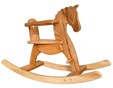 Jamso Design hochwertiges Schaukelpferd Ella Holzpferd Buchenholz Pferd Schaukeltier Babyschaukel Taufgeschenk Haflinger Rocking Horse