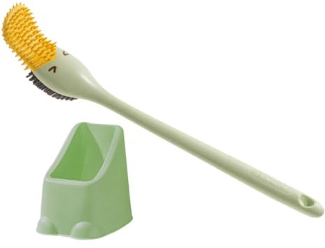 HEALEEP Scopino Per Bagno Spazzolone Detergente Per Water Scopino Per Wc Scrubber Spazzola Per Wc Piccola Spazzola Per La Pulizia L'animale Domestico Becco D'anatra Pelliccia Soffice