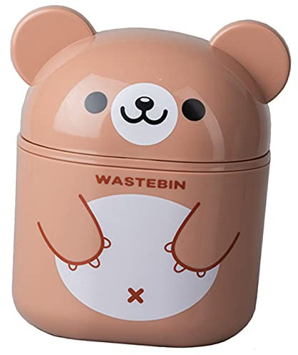 MAGICLULU Mülleimer Mit Deckel Desktop-mülleimer Kleiner Plastik-mülleimer Cartoon-form Pp-material Abfallbehälter Für Schreibtisch Wohnzimmer Büro