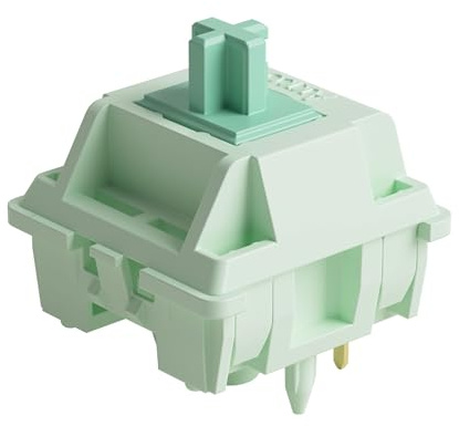 Akko Botany-Tastaturschalter für mechanische Gaming-Tastaturen, 5-polige 38-gf-Linearschalter, vorgeschmierte MX-Tastenschalter für DIY-Kit/Gamer-Barebone-Tastaturen (45 Stück, Botany)