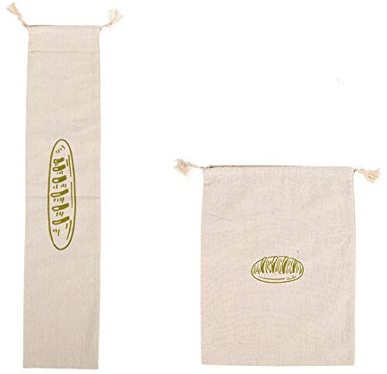 Phefop 4er-Pack Brotbeutel aus Leinen, Wiederverwendbare Beutel mit Kordelzug Zur Aufbewahrung von Brot. Brotbeutel aus Bio-Baumwolle für Einen Nachhaltigen Lebensstil