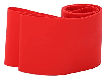 lvifloae ZTTO 80 mm Fahrradfelgenstreifen, Felgenband, Fahrradreifenauskleidung, Innenrohr, PVC, Pannenschutzband für 26-Zoll-Reifen, Schwarz (Rot)