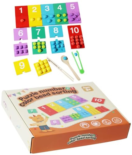 Tablero de tobillo de conteo de madera genérico - Tabla de tobillo de conteo de madera | Juguete de conteo de perlas con clip para niños, juguetes de motricidad fina, juego de entrenamiento