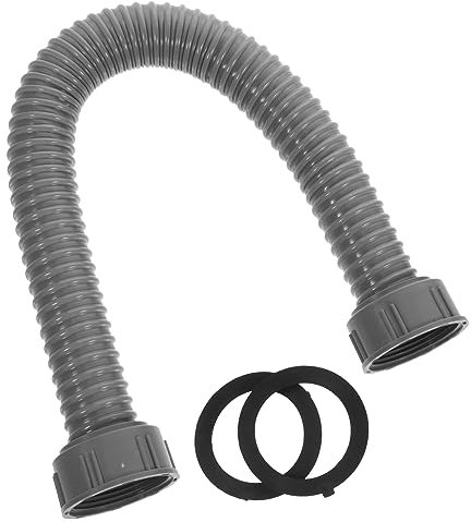 Angoily Tuyau De Vidange Pour Lave-linge Raccordement Double Extrémité Flexible Pour Évier De Cuisine Et Salle De Bain