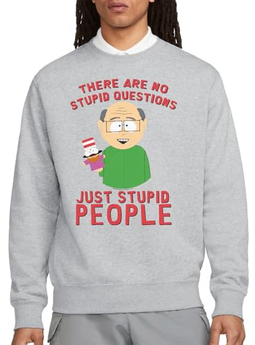 South Park No Dum Frågor Crew sweatshirt, atletisk ljung, Small, Atletisk Heather, S