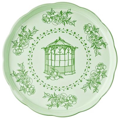 Guzzini - Vassoio tondo grande in melamina Josephine 'Table Decor' (Verde Polvere)